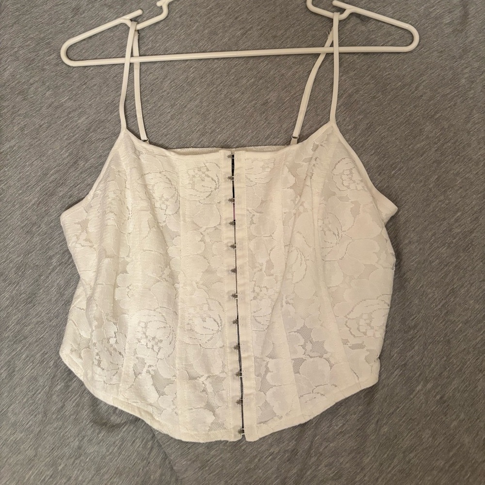 Wild Fable White Floral Lace Camisole